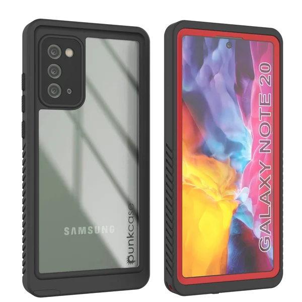 Galaxy Note 20 Case, Punkcase [Extreme Series] Armor Cover w/ Built in Screen Protector [Red] - Red
