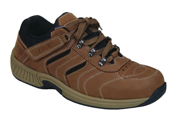 OrthoFeet Men's Shreveport, Size: 8.5, Brown Leather
