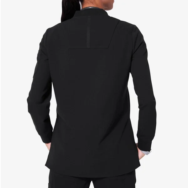 Figs Bellery Scrub Jacket for Women — Black - XXS, XX-Small, XX-Small