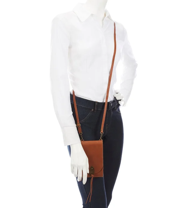The Sak Playa Phone Crossbody Bag, Tobacco Leather