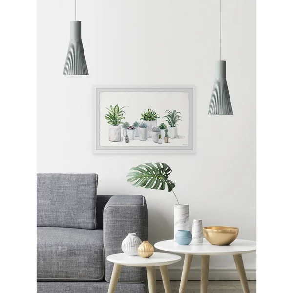 &Indoor Pot Plants& Framed Painting Print - 30 x 20