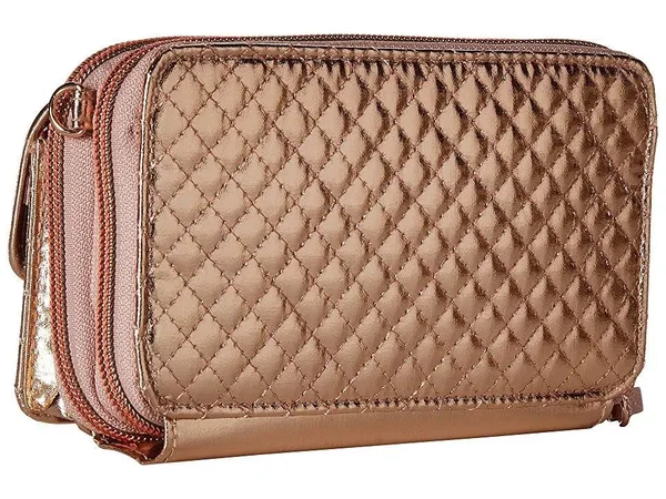 Vera Bradley Iconic RFID All in One Crossbody Rose Gold Shimmer