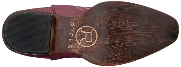 Roper Red Riley Leather Women's Faux Cowboy Boots