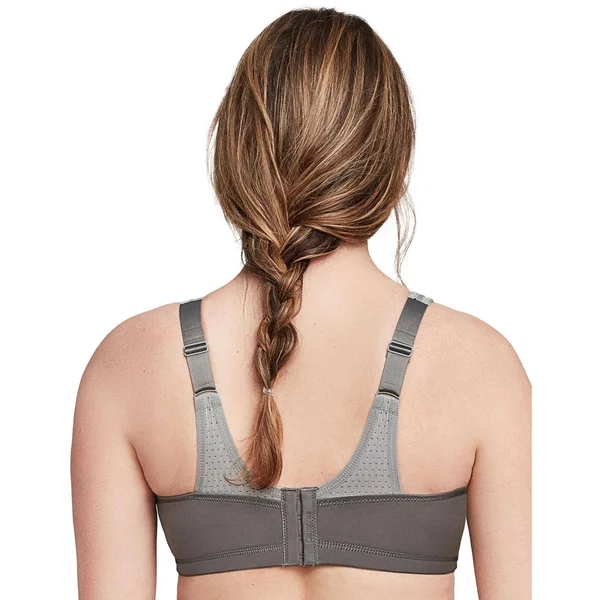 Glamorise Women's Adjustable Wire Sports Bra, 46H, Gray