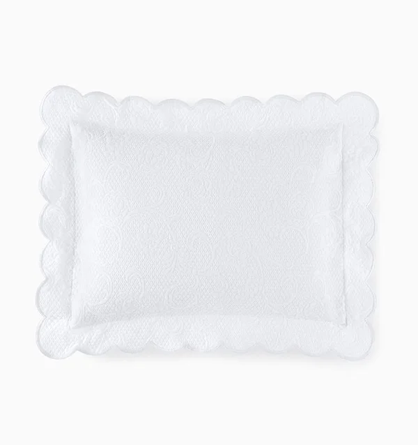 Sferra Alice Sham - Ivory - Standard, Cotton