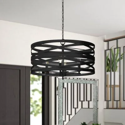 Bazemore 4-Light Shaded Drum Chandelier Brayden Studio