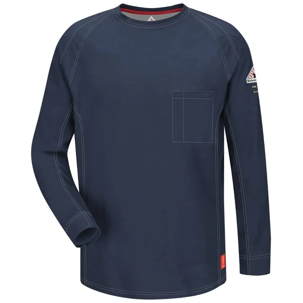 Bulwark FR IQ Long Sleeve T-Shirt - Large, Blue