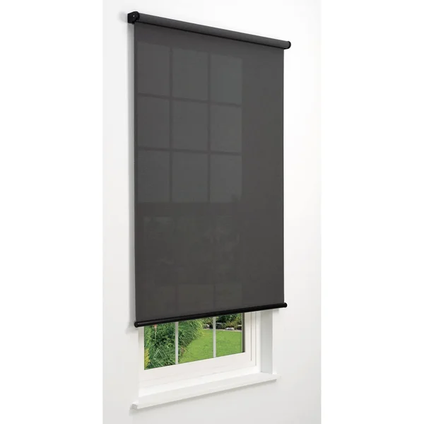 Linen Avenue Cordless 5% Solar Screen Standard Roller Shade - Charcoal 44 W x 78 H
