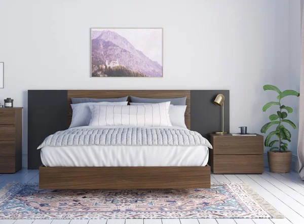 Nexera Dusk 4 Piece Queen Size Bedroom Set - Walnut/Black