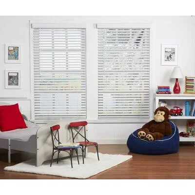 Room Darkening Horizontal Blind Dezario Blind Size: 53.5x22W x 72x22L - Finish: White