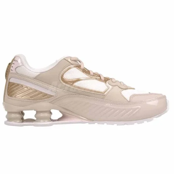 Nike Womens Shox Enigma Shoes Sand/White/Pink Size 8.5