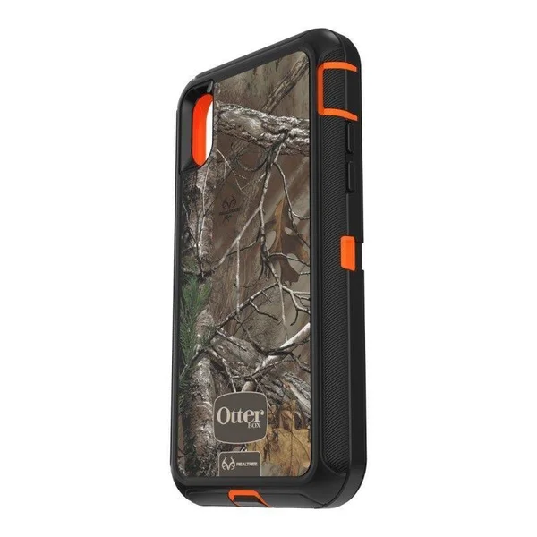 OtterBox Defender Case for iPhone XS and X - Black/Orange/Realtree Xtra Camo