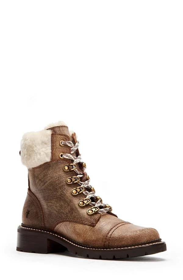 Frye Samantha Hiker Boots Chocolate 5.5