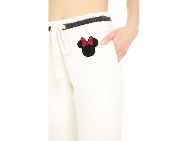 Barefoot Dreams CozyChic Classic Disney Women's Jogger Pants, Size Small, Cream