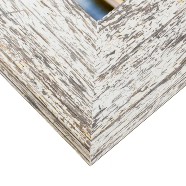 Craig Frames American Barn, Faux Barnwood Picture Frame, White, 18 x 36 inch