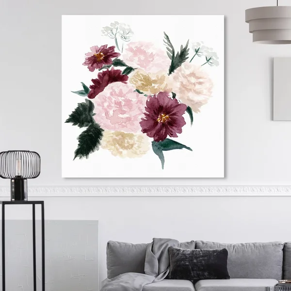 Oliver Gal Bring Home Some Peonies Canvas Wall Art