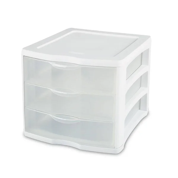 Sterilite 17918004 Compact Portable 3 Storage Drawer Organizer Cabinet (16 Pack)