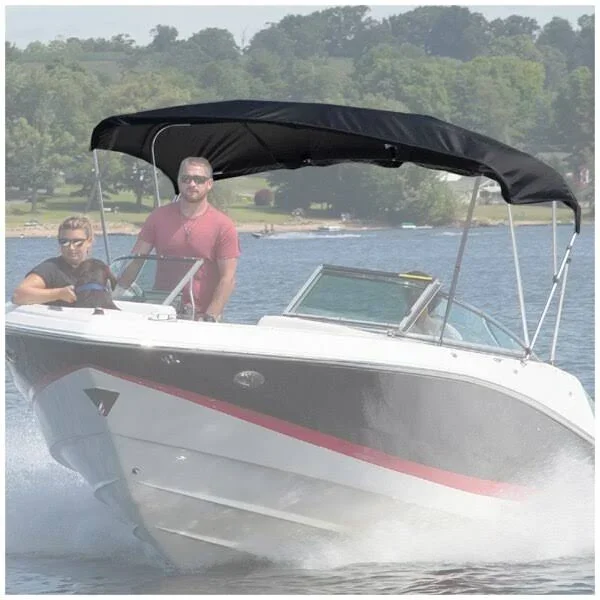 Taylor Made Hot Shot Bimini BoaTop, 4&L x 36x22H x 91x22-96x22W, Black
