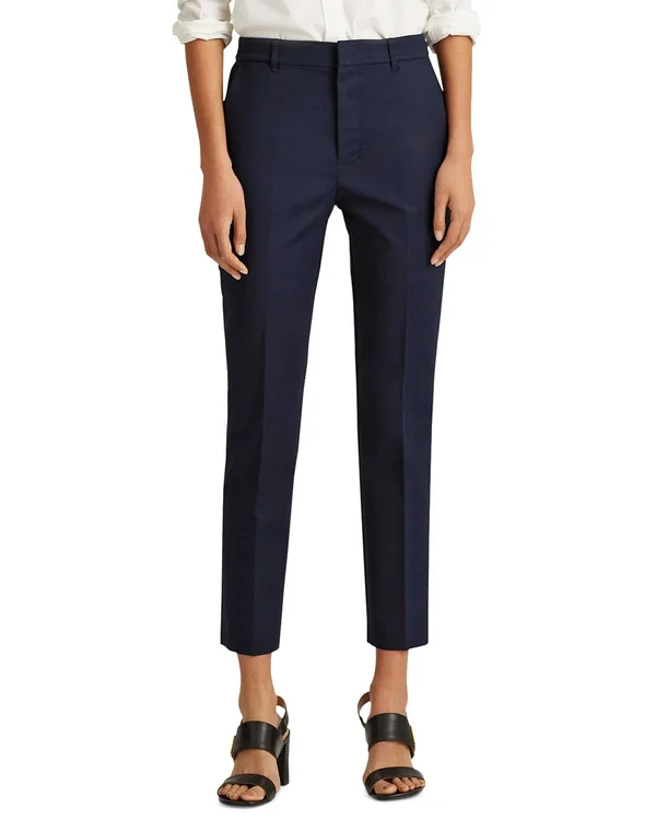 Lauren Ralph Lauren Stretch Cotton Blend Pants Polo Black - 28, 12