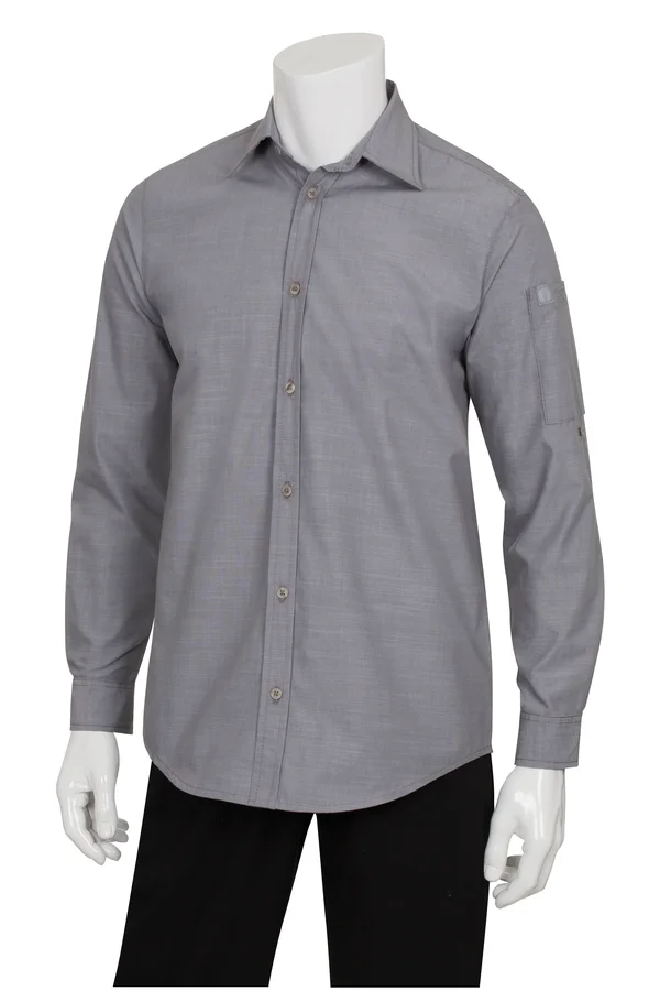 Chef Works Men's Long Chambray Shirt