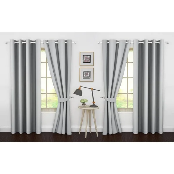 Ample Decor Thermal Insulated Grommet Blackout Curtains- 4 Panel - 95 Inches - Pink