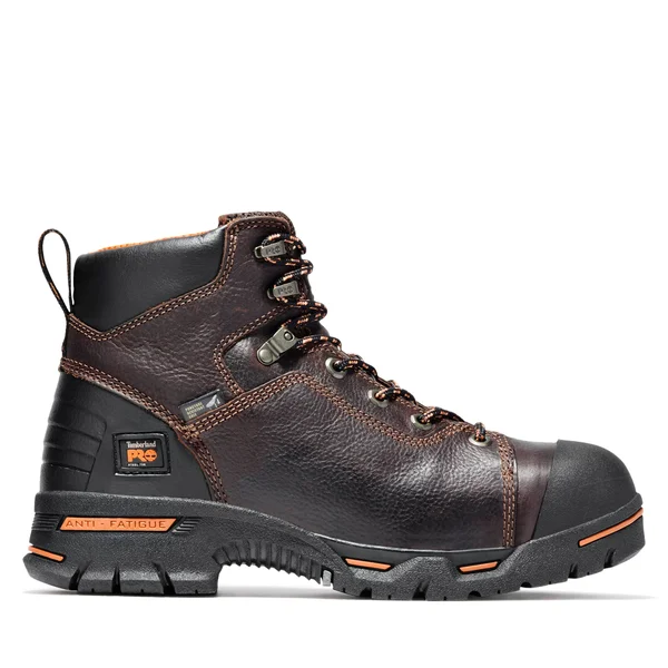 Timberland Men's Steel Toe 6 inch Work Boots Brown 10.5M