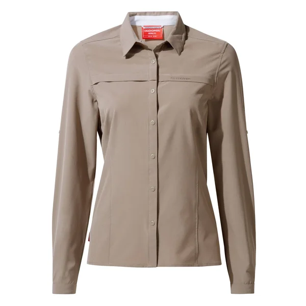 Craghoppers Womens Nosilife Pro Long Sleeve Shirt Mushroom
