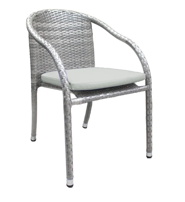 Athens Stackable Woven Armchair with Cushion - Hospitality Rattan Outdoor 895-1147-WW-CUSH/SU-727