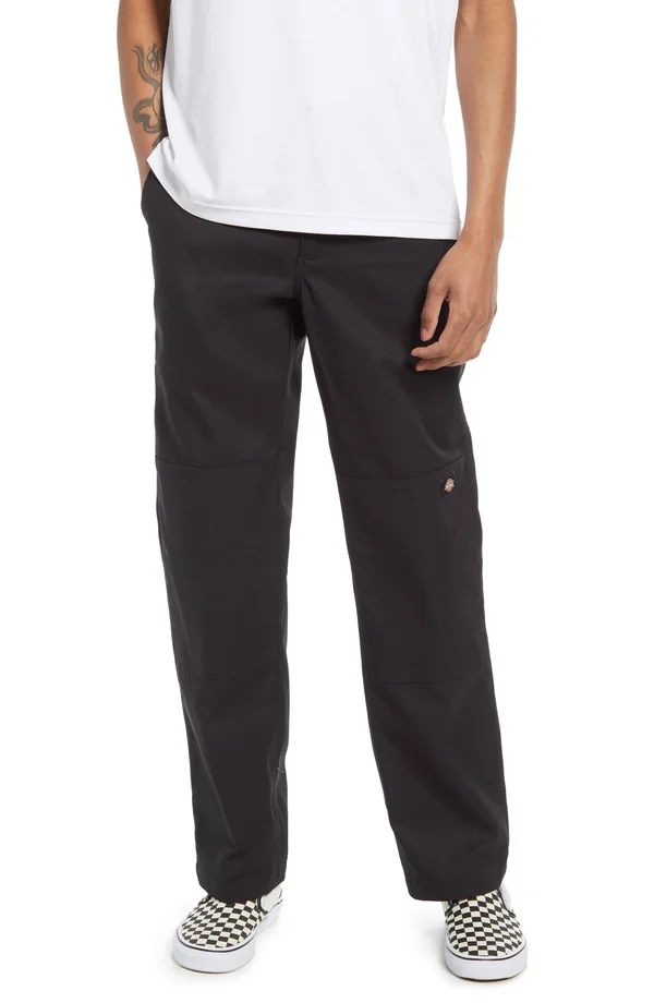 Men's Dickies Men's Flat Front Double Knee Pants - Size 34 x 32 - Black