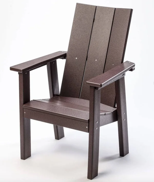 Perfect Choice Recycled Plastic Upright Adirondack Chair - White