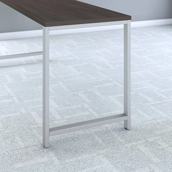 Bush Business Furniture 400 Series 72w x 24d Table Desk with Metal Legs, Platinum Gray