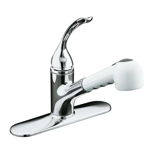 KOHLER K-15160-LA-CP Coralais Single-Control Pullout Spray Kitchen Sink Faucet - Polished Chrome