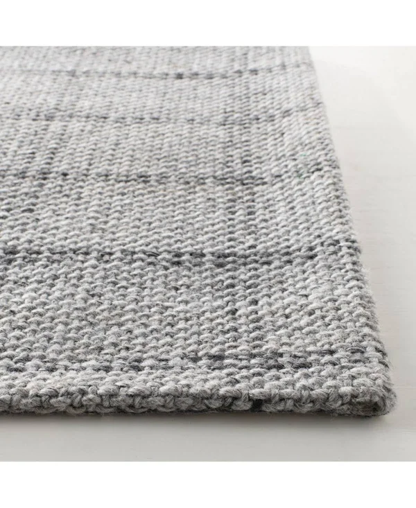 Lauren Ralph Lauren Tamworth Check LRL6450C Silver 5' x 8' Area Rug - Silver