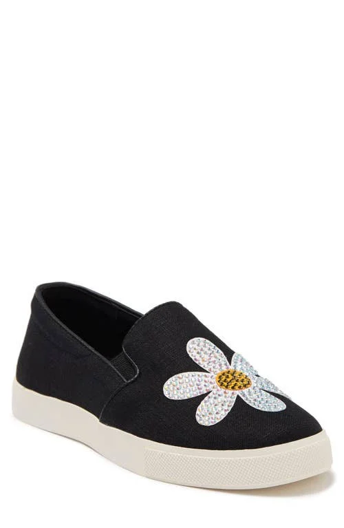 Katy Perry Canvas Slip-On Shoes - The Kerry, Size 6-1/2 Medium, Daisy
