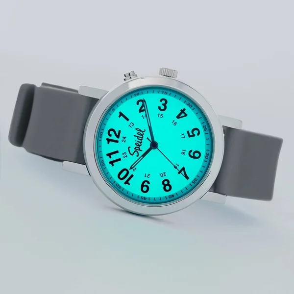 Speidel Scrub Glow Watch for Medical Professionals with Scrub Matching White Silicone Band - Easy to Read Light Up Dial, Second H