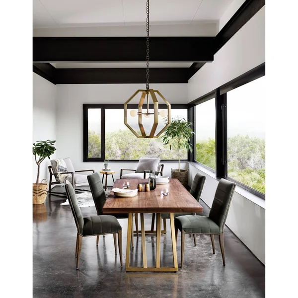 Nate Dining Chair, Modern Velvet Loden