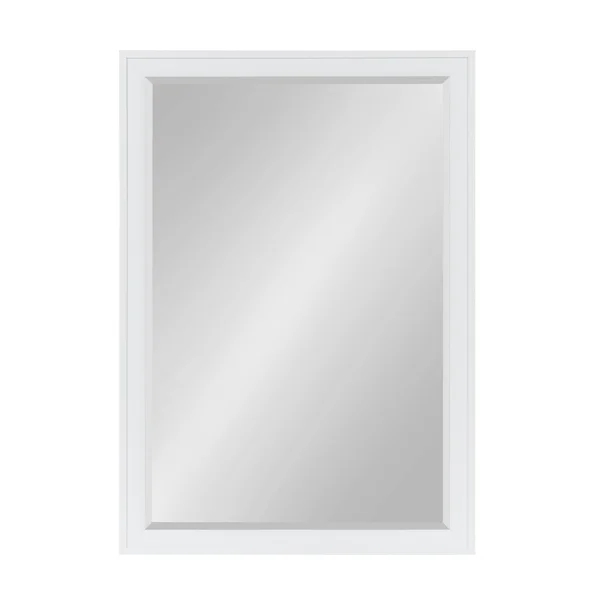 DesignOvation Bosc Framed Wall Mirror - 27.5x39.5, White