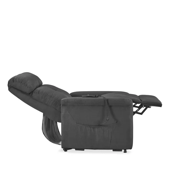 Copper Grove Polletts Gray Microfiber Power Recline and Lift Chair