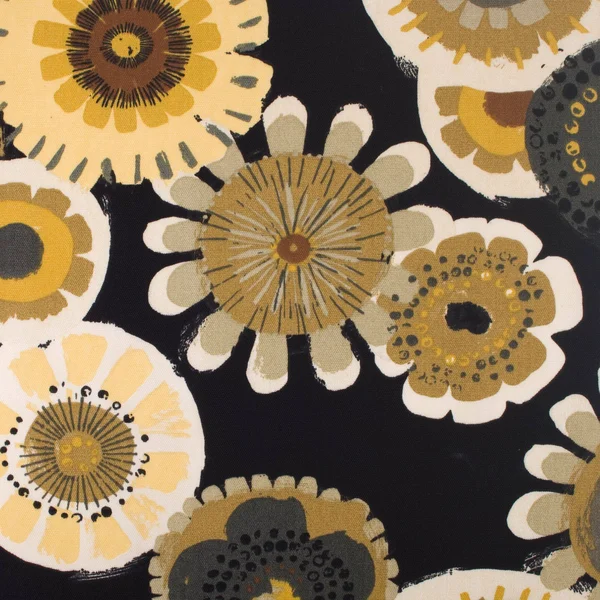 Pillow Perfect Outdoor Floral Tufted Seat Cushion - 19 x 18.5 x 5 in. - Set of 2 - Black