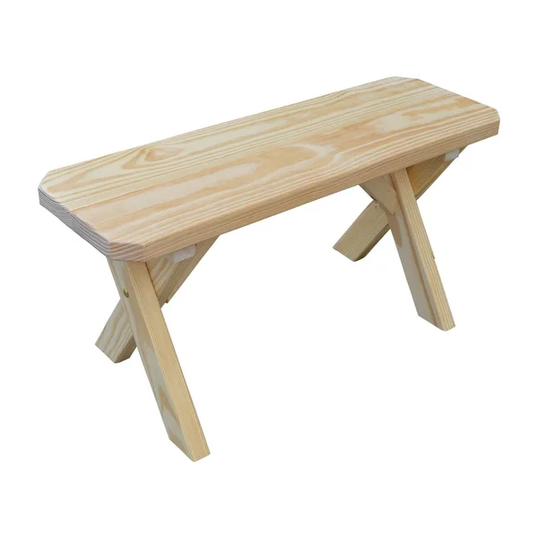 Pine 3' Crossleg Bench - Coffee