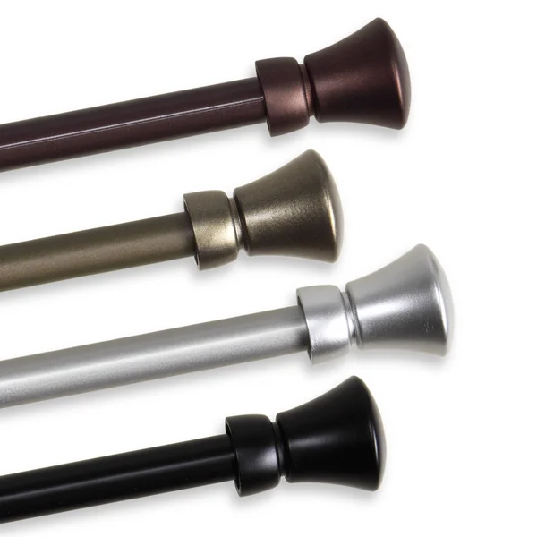 InStyleDesign Demi Adjustable Curtain Rod - 28-48 inch - Satin Nickel