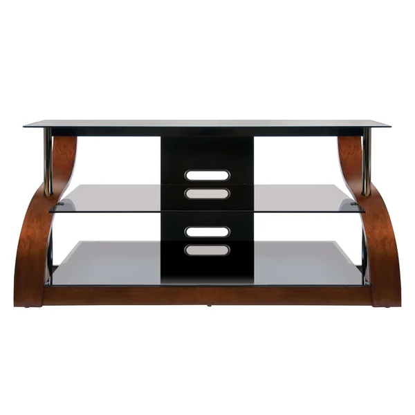 Bello 52x22 Curved Wood TV Stand in Espresso - CW343
