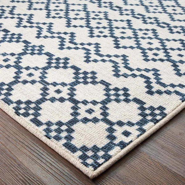 Mohawk Aztec Bands Denim Area Rug - Blue - 8&x10& - Geometric