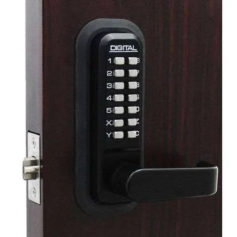 Lockey 2835 Mechanical Keyless Combination Lever, Jet Black