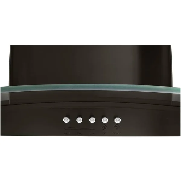 Whirlpool 36x22 Black Stainless Concave Glass Wall Mount Range Hood-WVW51UC6HV