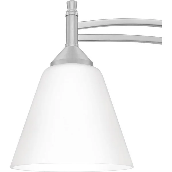 Linear Chandelier 3 Light Steel Brushed Nickel Finish with Opal Etched Glass - 71-BEL-3383575 - Bailey Street Home