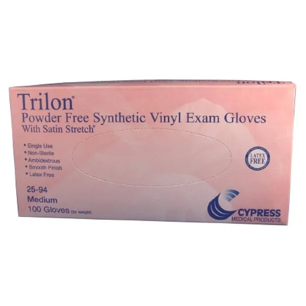 McKesson Cypress Trilon Exam Glove: 1000 Count - Large Clear