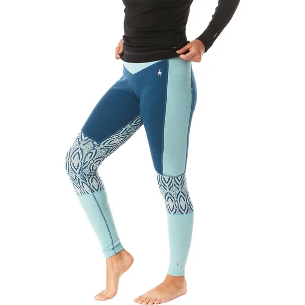 Smartwool Merino 250 Asym Bottom - Women's Nile Blue Medallion - Xs