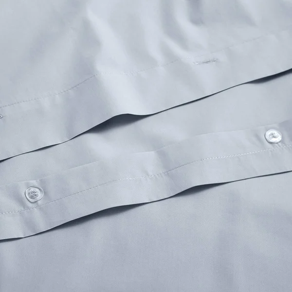 Organic Cotton Percale Duvet Set in Gray Sky, Size Full/Queen by Under The Canopy