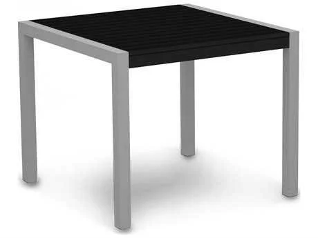 POLYWOOD Mod 36x22 Dining Table - Textured Black - Lime